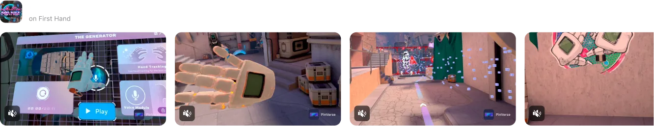 A screen-by-screen user flow captured from a real VR app
